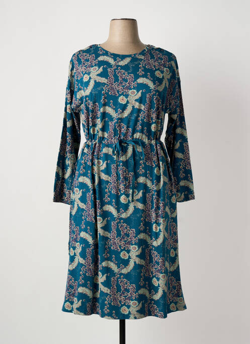 Robe mi-longue imprimé fleurs manches longues vert WHITE STUFF femme