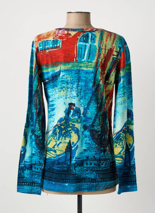 T-shirt bleu ORIENTIQUE NATURALLY femme