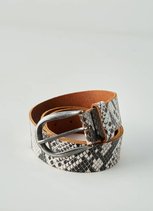 Ceinture imprimé animal noir AMSTERDAM HERITAGE femme