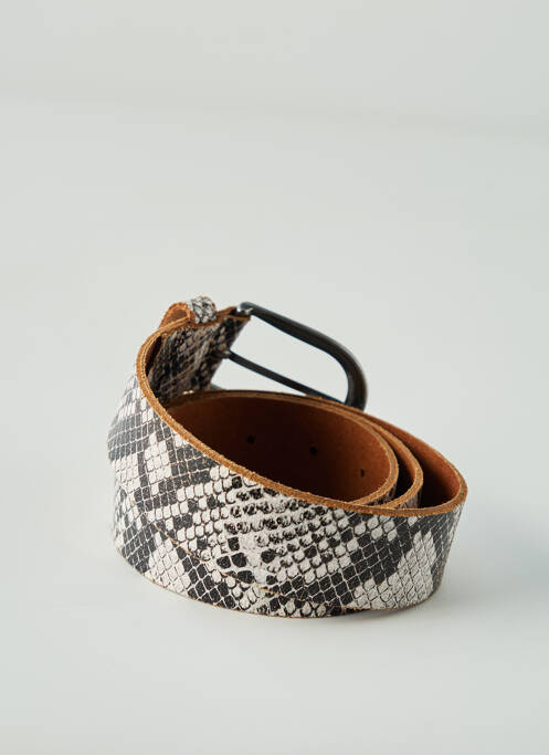 Ceinture imprimé animal noir AMSTERDAM HERITAGE femme