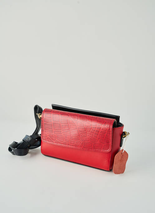 Sac multipoches rouge AUGRÉ femme