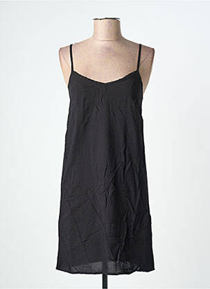 Robe mi-longue fines bretelles noir GRACE & MILA femme