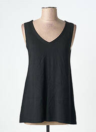 Top stretch sans manche noir SEE U SOON femme