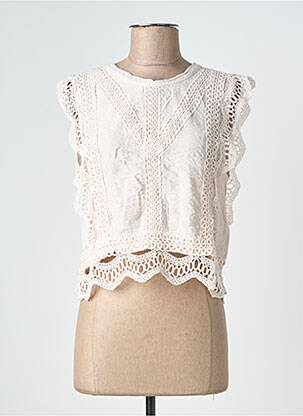 Top manches courtes manches courtes rose NEKANE femme