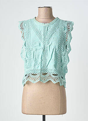 Top manches courtes manches courtes bleu NEKANE femme