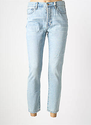 Jean coupe mom poches taille normale bleu NAGEV femme
