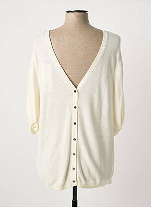 Pull col rond manches 3/4 beige IKKS femme