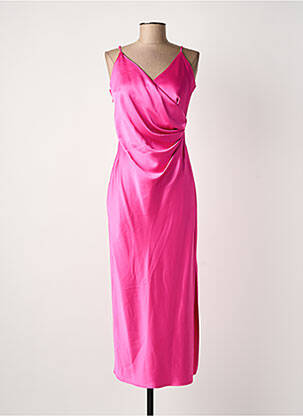 Robe longue manches bretelles ajustables fines bretelles rose IMPERIAL femme
