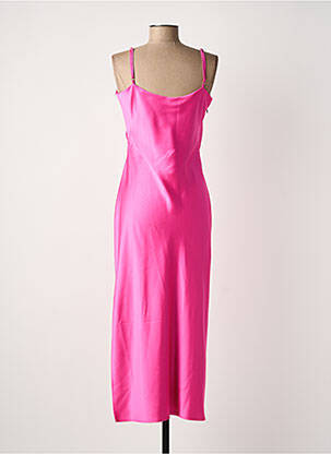 Robe longue manches bretelles ajustables fines bretelles rose IMPERIAL femme