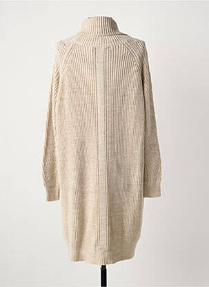 Robe pull coupe droite manches longues beige LA FEE MARABOUTEE femme