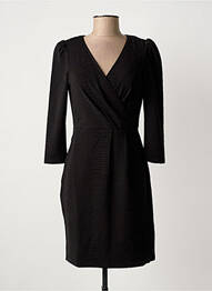 Robe mi-longue manches 3/4 manches 3/4 noir IKKS femme