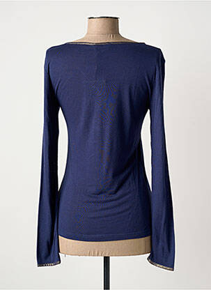 T-shirt manches longues manches longues bleu LA FEE MARABOUTEE femme