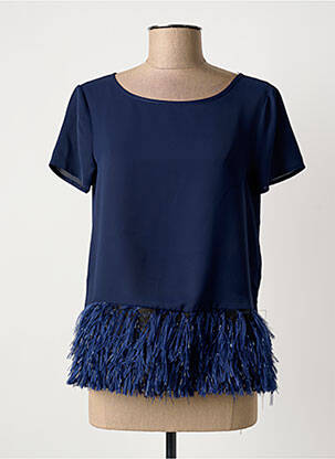 Top manches courtes manches courtes bleu RINASCIMENTO femme