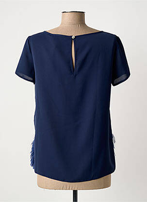 Top manches courtes manches courtes bleu RINASCIMENTO femme