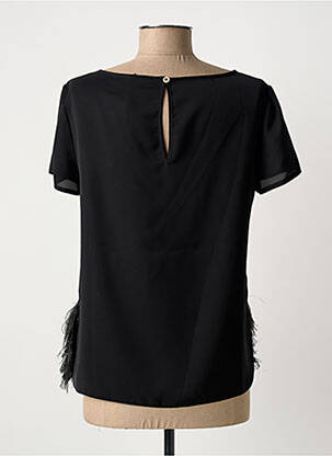 Top manches courtes manches courtes noir RINASCIMENTO femme