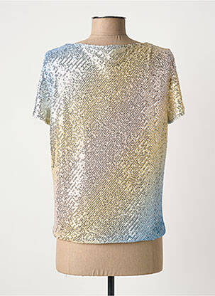 Top stretch manches courtes bleu RINASCIMENTO femme
