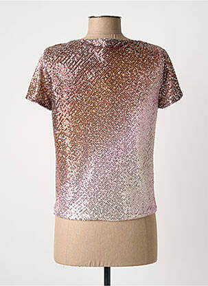 Top stretch manches courtes marron RINASCIMENTO femme
