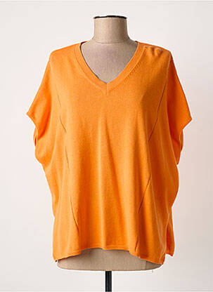 Top manches courtes manches courtes orange ABSOLUT CASHMERE femme