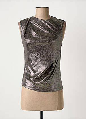 Top stretch manches courtes gris IKKS femme
