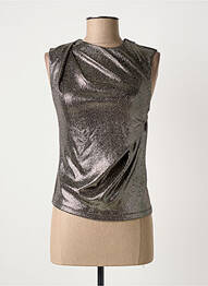 Top stretch manches courtes gris IKKS femme