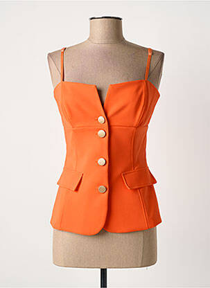 Top stretch fines bretelles orange RINASCIMENTO femme