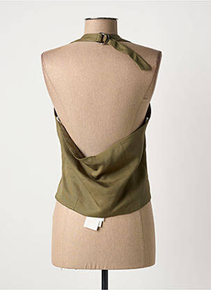 Top coupe cintrée sans manche vert RINASCIMENTO femme