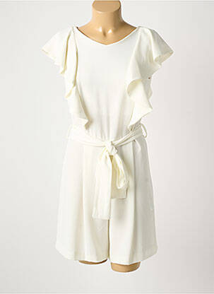 Combishort coupe fluide manches courtes blanc RINASCIMENTO femme