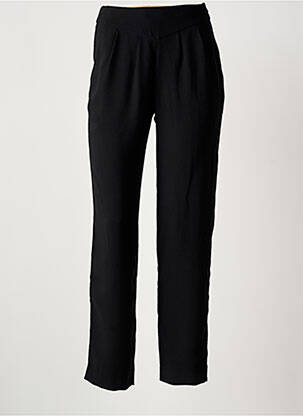 Pantalon droit tissage crêpe taille normale noir IKKS femme