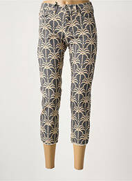 Pantacourt stretch taille normale gris PLEASE femme
