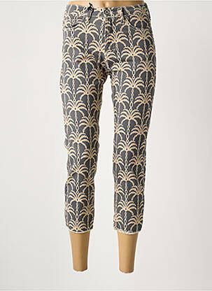 Pantacourt stretch taille normale gris PLEASE femme