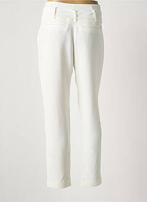 Pantalon droit stretch taille normale blanc IKKS femme