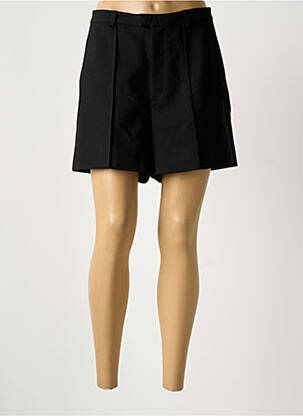 Short fermeture zippée sous rabat avec crochet taille haute noir IDANO femme