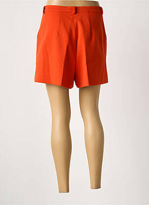 Short taille à pinces taille haute orange IDANO femme