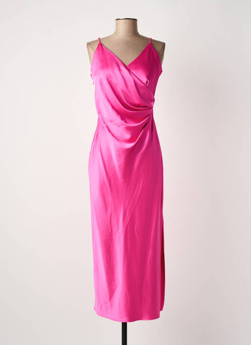 Robe longue manches bretelles ajustables fines bretelles rose IMPERIAL femme