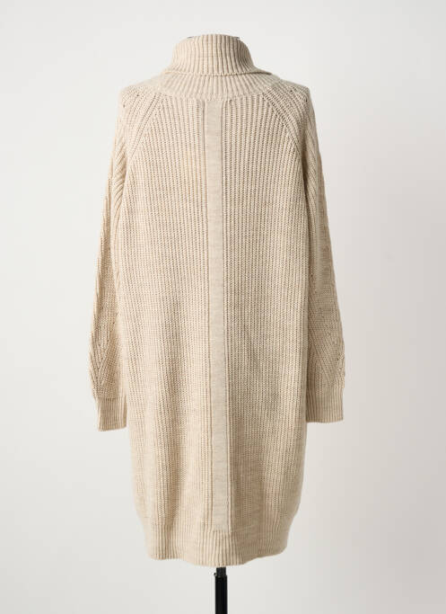 Robe pull manches longues manches longues beige LA FEE MARABOUTEE femme