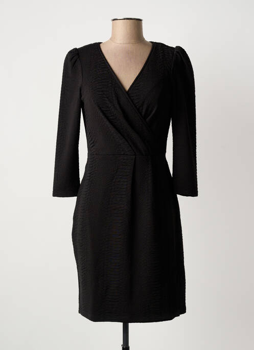 Robe mi-longue manches 3/4 manches 3/4 noir IKKS femme