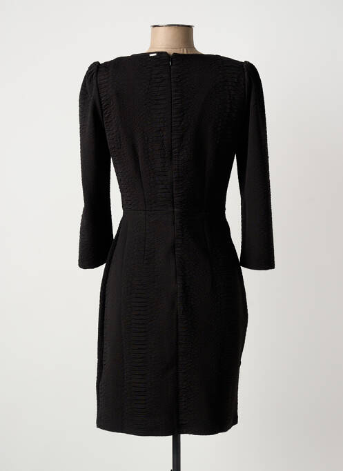 Robe mi-longue manches 3/4 manches 3/4 noir IKKS femme