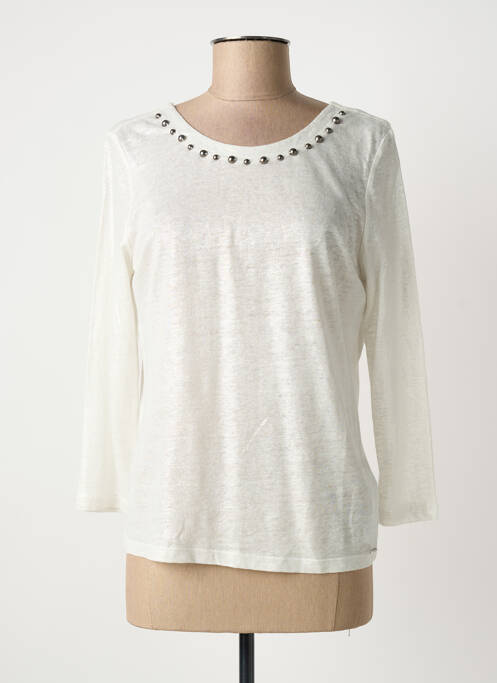 T-shirt manches 3/4 manches 3/4 gris IKKS femme