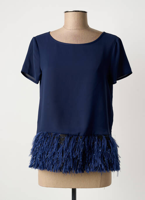 Top manches courtes manches courtes bleu RINASCIMENTO femme