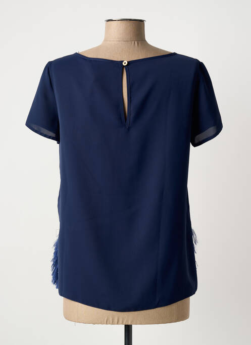 Top manches courtes manches courtes bleu RINASCIMENTO femme