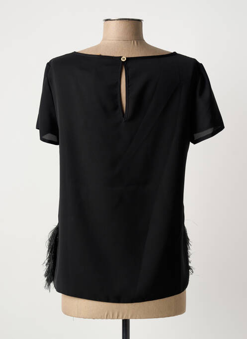 Top manches courtes manches courtes noir RINASCIMENTO femme