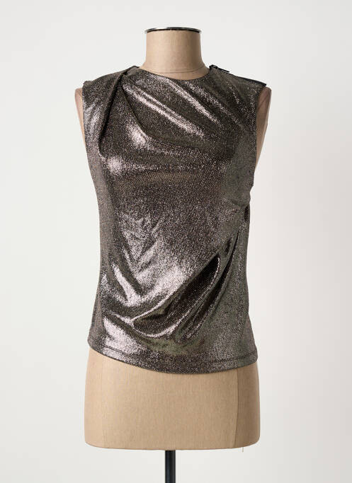 Top stretch manches courtes gris IKKS femme