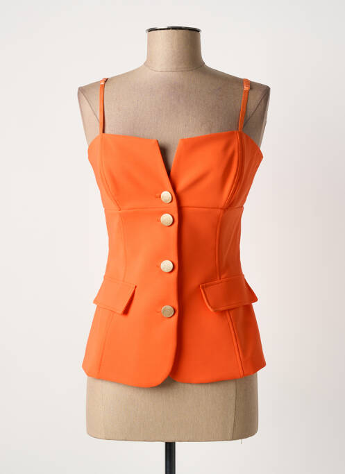 Top stretch fines bretelles orange RINASCIMENTO femme