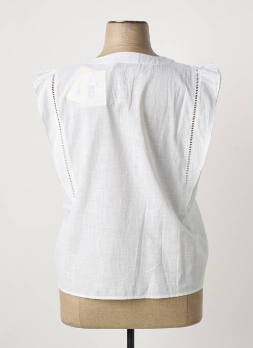 Blouse manches courtes manches courtes blanc LA FEE MARABOUTEE femme
