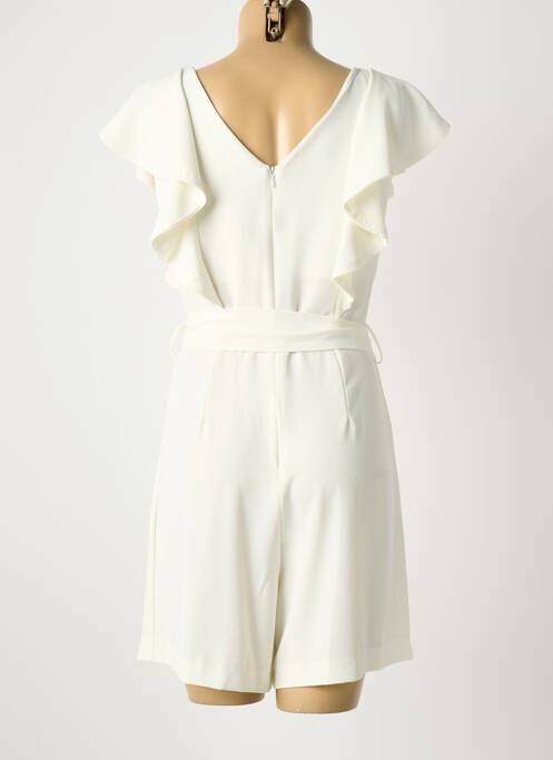 Combishort coupe fluide manches courtes blanc RINASCIMENTO femme