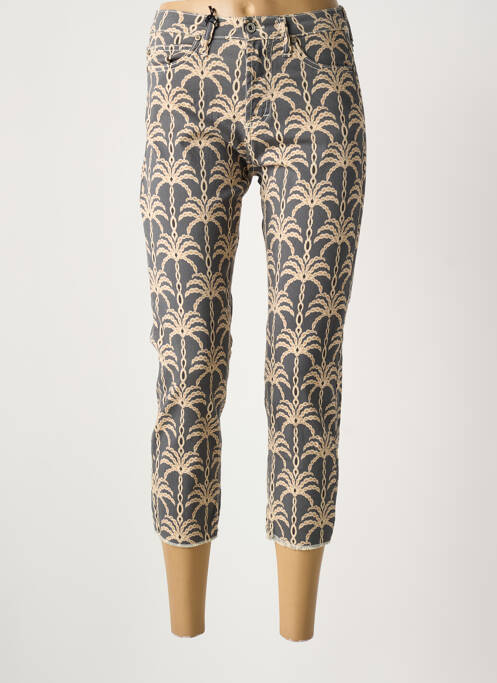 Pantacourt stretch taille normale gris PLEASE femme