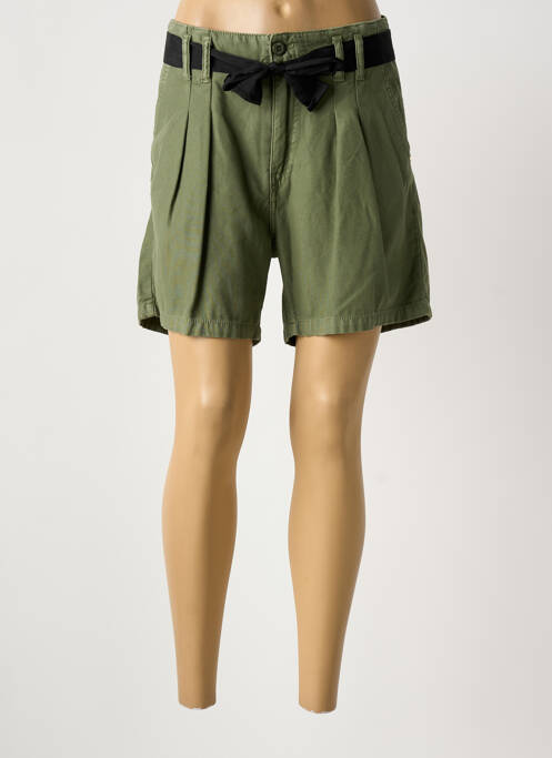 Short fermeture zippée sous rabat boutonné taille normale vert LE TEMPS DES CERISES femme