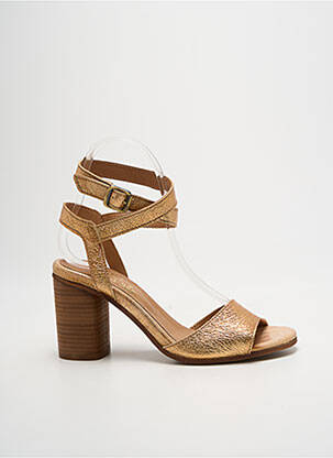 Sandales/nu pieds matière lisse talon de 7 à 9cm or LITTLE ...LA SUITE femme