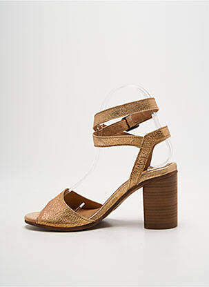 Sandales/nu pieds tissage satiné talon de 7 à 9cm or LITTLE ...LA SUITE femme