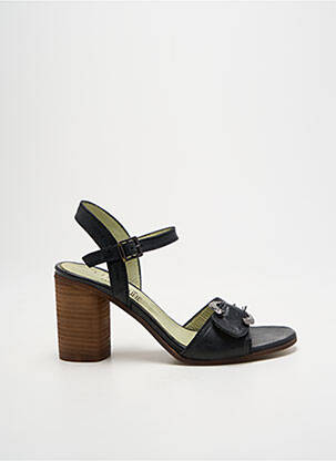 Sandales/nu pieds tissage satiné talon de 7 à 9cm noir LITTLE ...LA SUITE femme